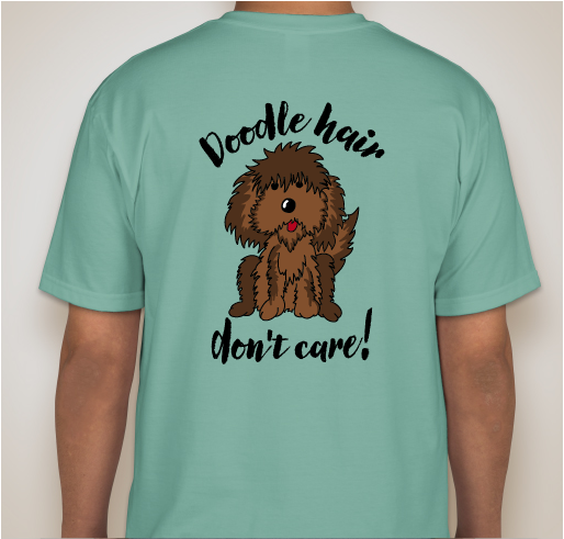 Doodle Hair Don't Care Fundraiser - unisex shirt design - back