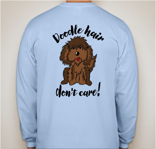 Doodle Hair Don't Care Fundraiser - unisex shirt design - back
