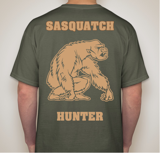 Sasquatch hunter Fundraiser - unisex shirt design - back