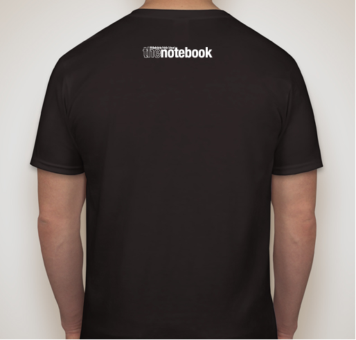 Notebook's T-shirt fundraising campaign Fundraiser - unisex shirt design - back