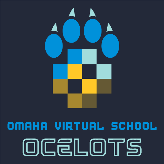 Omaha Virtual School shirt design - zoomed