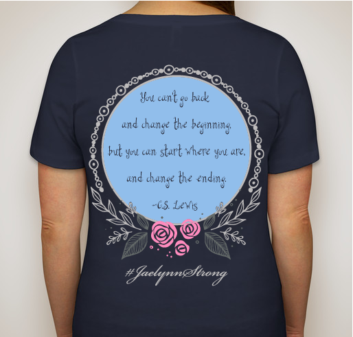 #jaelynnstrong t-shirtfemale Fundraiser - unisex shirt design - back