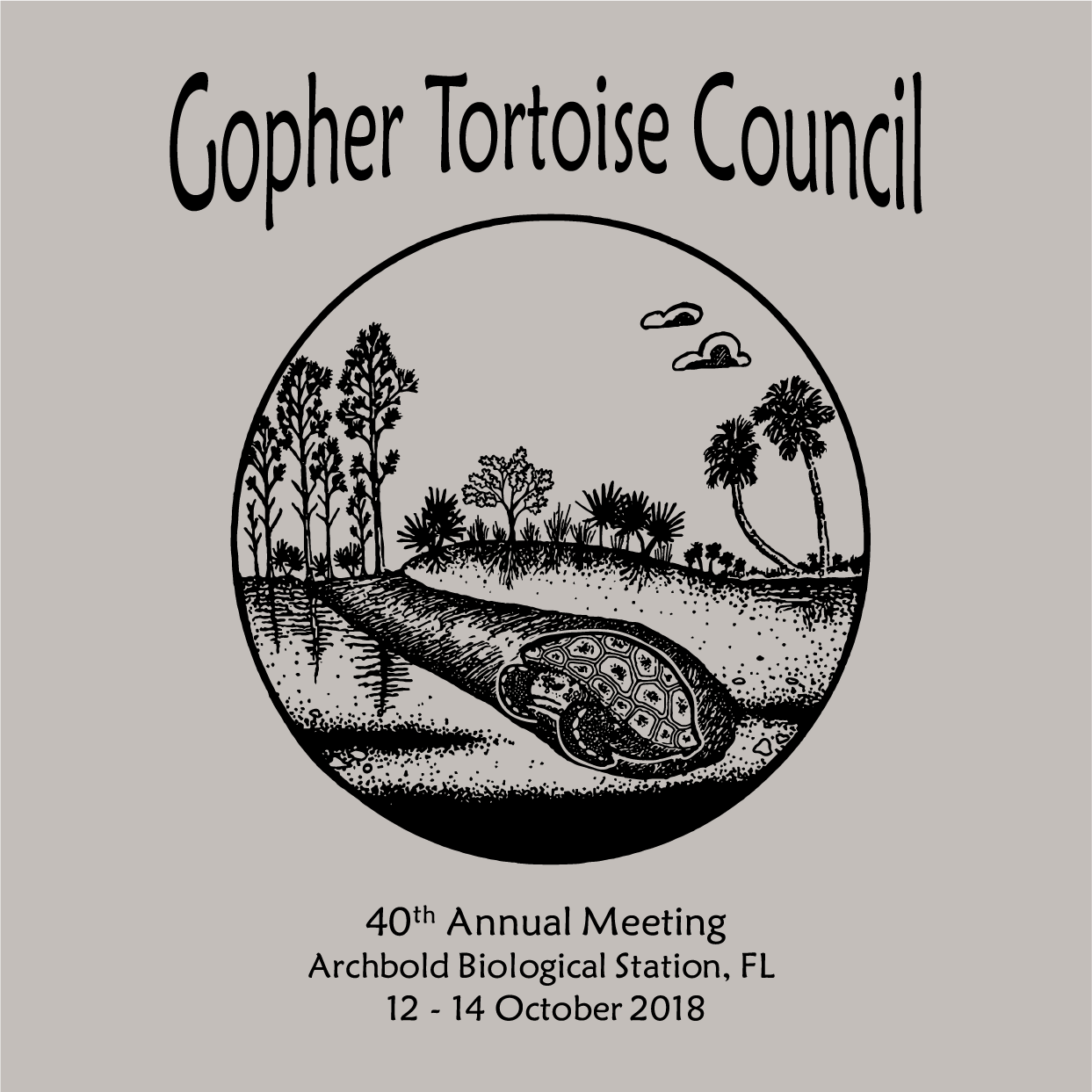 Gopher Tortoise Council 2018 shirt design - zoomed