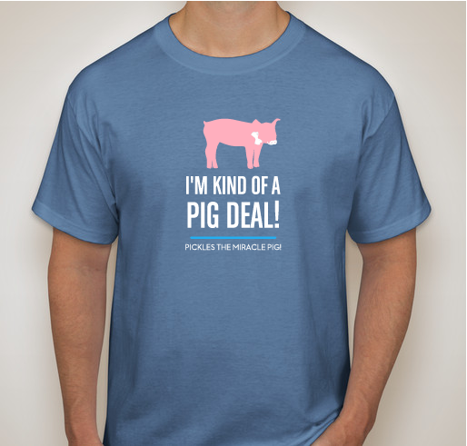 Pickles the miracle pig wants to help her friends! Fundraiser - unisex shirt design - small
