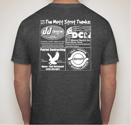 Lewis County Humane Society, Annual Mutt Strut Fundraiser Fundraiser - unisex shirt design - back