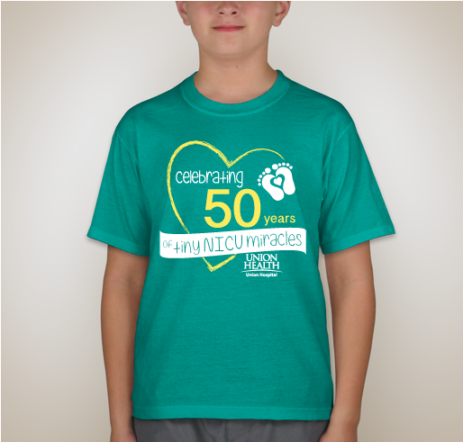 Celebrating 50 years of NICU Miracles at Union Hospital Fundraiser - unisex shirt design - back
