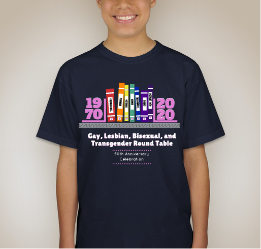 GLBTRT 50th Anniversary Celebration T-Shirt Sale Fundraiser - unisex shirt design - back