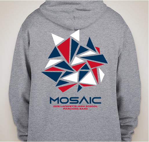 Lafayette Band 2018 - MOSAIC Show Shirts Fundraiser - unisex shirt design - back