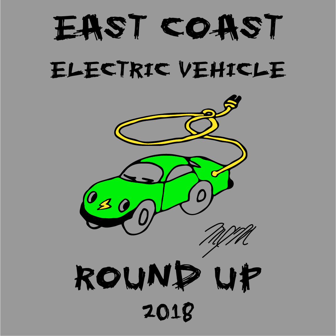 East Coast Electric Vehicle Round Up T-shirt Pre-Sale! shirt design - zoomed
