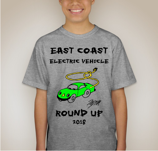 East Coast Electric Vehicle Round Up T-shirt Pre-Sale! Fundraiser - unisex shirt design - back