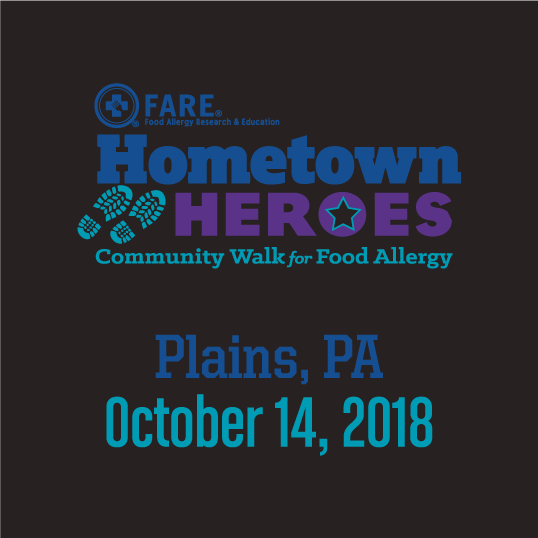 2018 Hometown Heroes Walk Plains, PA shirt design - zoomed