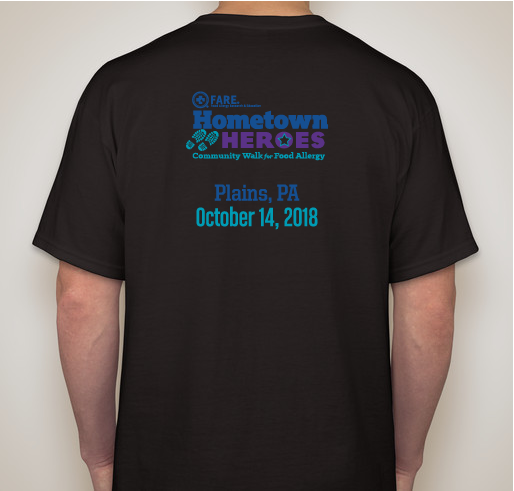 2018 Hometown Heroes Walk Plains, PA Fundraiser - unisex shirt design - back