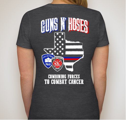 Guns N' Hoses Unite to Combat Cancer (benefiting the Leukemia and Lymphoma Society). Fundraiser - unisex shirt design - back