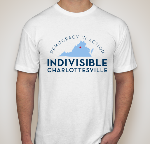 Indivisible Charlottesville T-shirt Fundraiser! Fundraiser - unisex shirt design - front