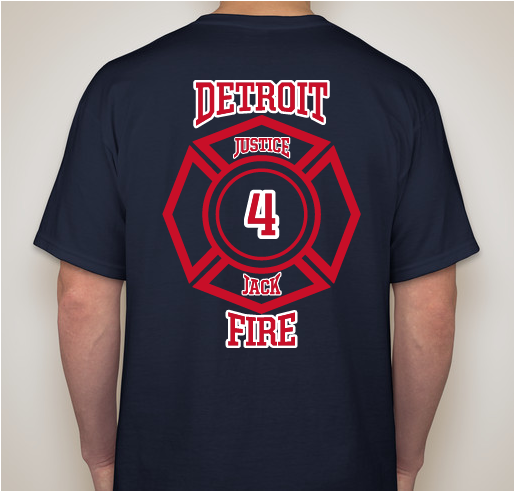 HELP US BRING THE KILLERS OF A DETROIT FIREFIGHTER TO JUSTICE Fundraiser - unisex shirt design - back