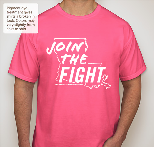 Geaux Pink 2018 Fundraiser - unisex shirt design - front