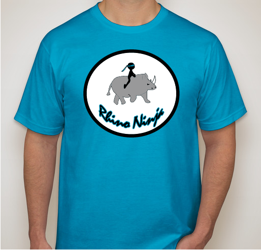 SAVE THE RHINOS WITH THE RHINO NINJA!! Fundraiser - unisex shirt design - front