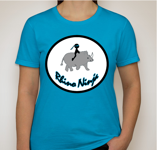 SAVE THE RHINOS WITH THE RHINO NINJA!! Fundraiser - unisex shirt design - front
