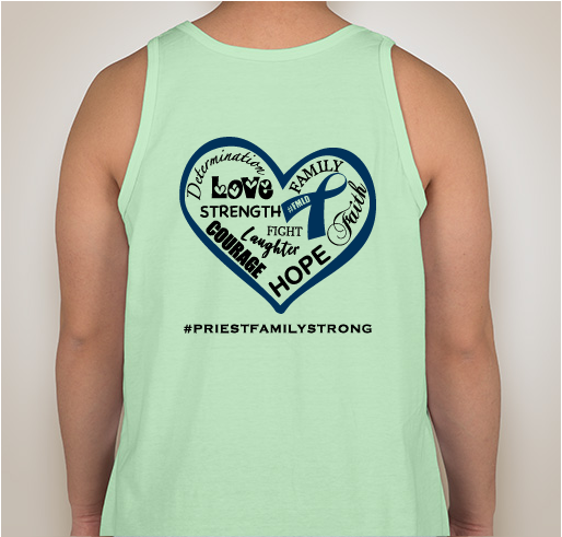 Priest Family Strong Fundraiser - unisex shirt design - back