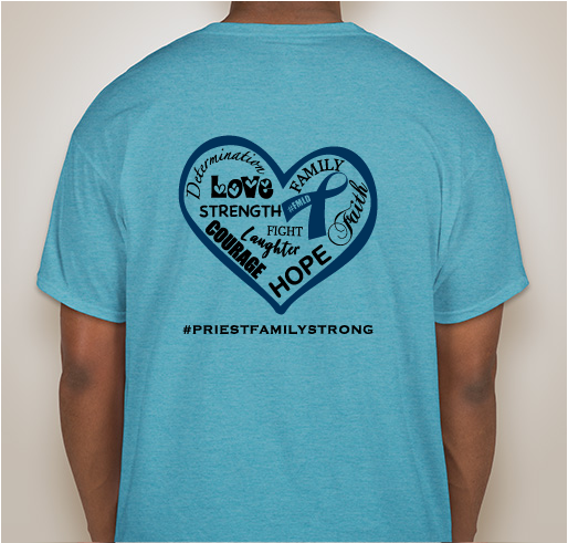 Priest Family Strong Fundraiser - unisex shirt design - back