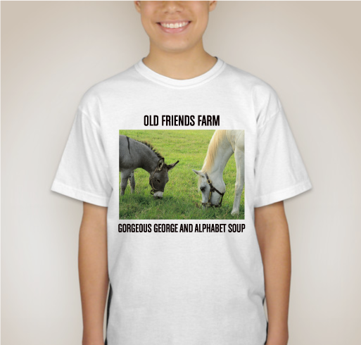 Old Friends Farm Fundraiser - Alphabet Soup and Gorgeous George Fundraiser - unisex shirt design - back
