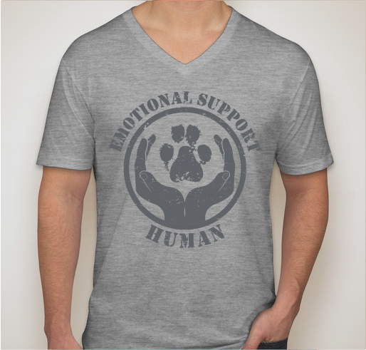Are you an Emotional Support Human? Fundraiser - unisex shirt design - front
