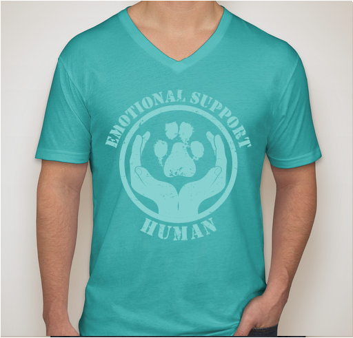 Are you an Emotional Support Human? Fundraiser - unisex shirt design - front