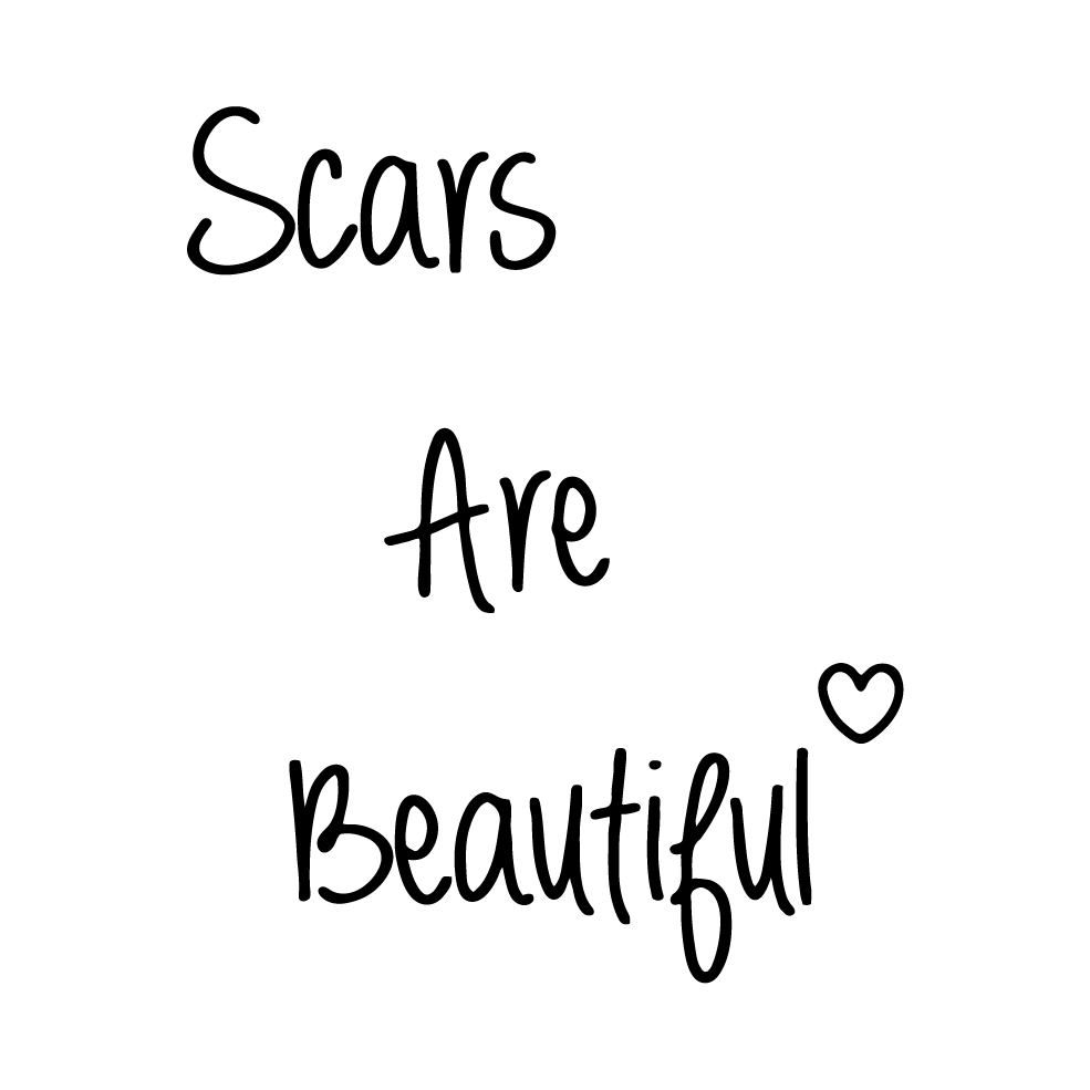 SCARS ARE BEAUTIFUL shirt design - zoomed