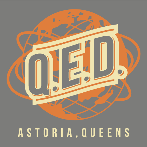 QED Globe Tees shirt design - zoomed