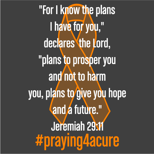 Pray for a Cure shirt design - zoomed