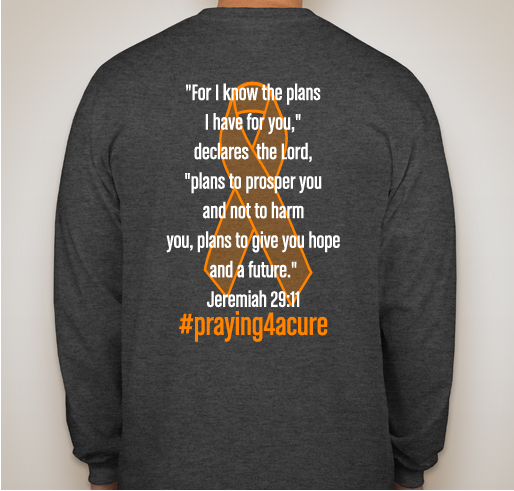 Pray for a Cure Fundraiser - unisex shirt design - back