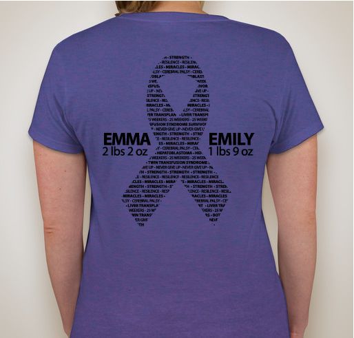 Team Em & Em Fundraiser - unisex shirt design - back