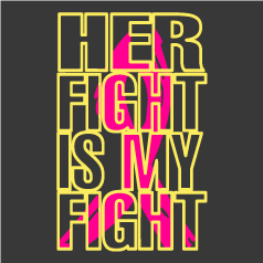 She doesn't fight alone! shirt design - zoomed