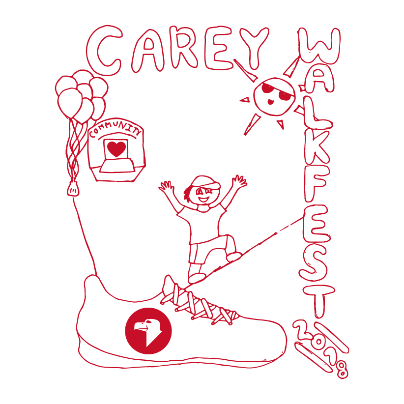 2018 Carey School Walkfest shirt design - zoomed