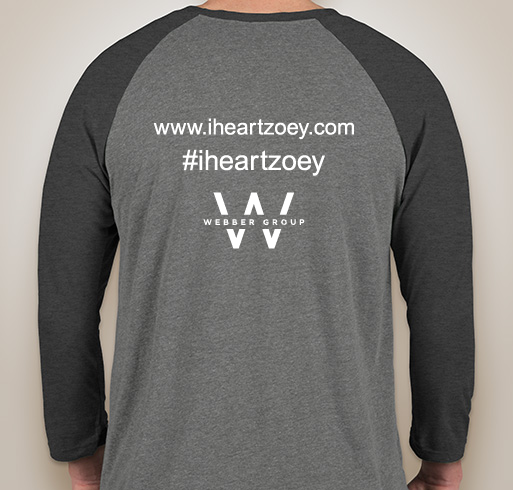 I Heart Zoey: Hypoplastic Left Heart Syndrome Fundraiser - unisex shirt design - back
