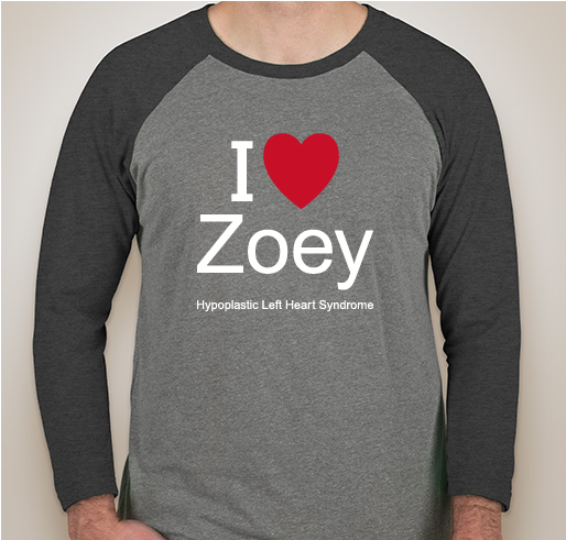 I Heart Zoey: Hypoplastic Left Heart Syndrome Fundraiser - unisex shirt design - front