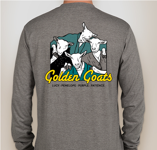 New Moon Goat Farm's Golden Goats Fundraiser - unisex shirt design - back