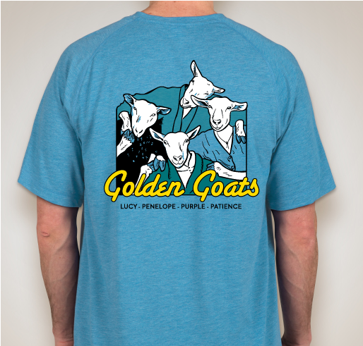 New Moon Goat Farm's Golden Goats Fundraiser - unisex shirt design - back