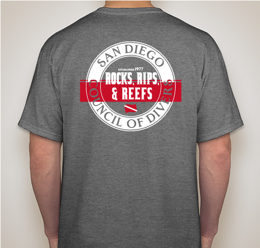 San Diego Council of Divers 3R's (Rocks, Rips, and Reefs) Fundraiser - unisex shirt design - back
