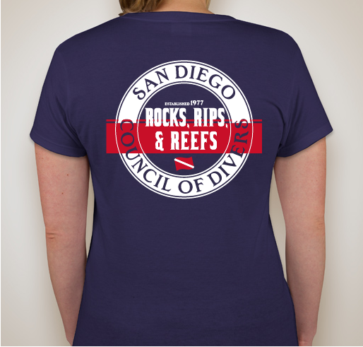 San Diego Council of Divers 3R's (Rocks, Rips, and Reefs) Fundraiser - unisex shirt design - back