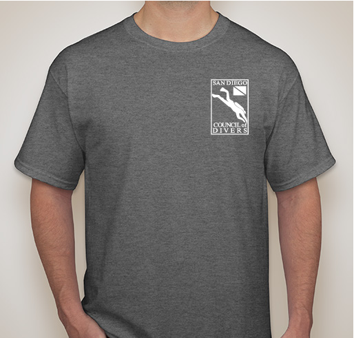 San Diego Council of Divers 3R's (Rocks, Rips, and Reefs) Fundraiser - unisex shirt design - front