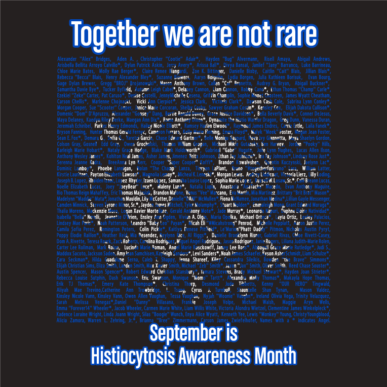 FINAL CAMPAIGN September Histiocytosis Awareness Month! shirt design - zoomed