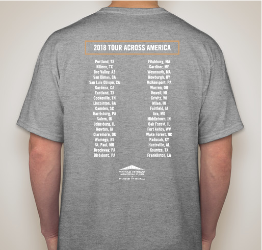 The Wall That Heals - 2018 Tour Across America Fundraiser - unisex shirt design - back