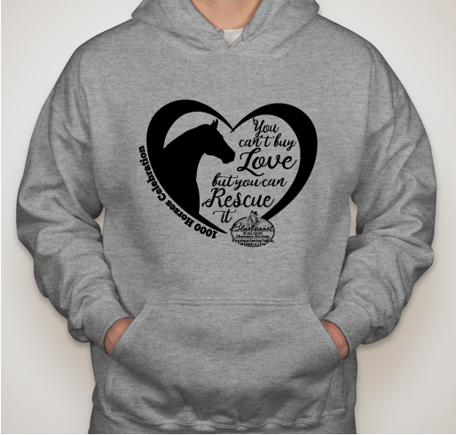 1000 Horses Celebration - You CAN Rescue Love! Fundraiser - unisex shirt design - front