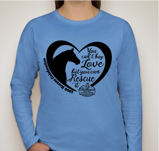 1000 Horses Celebration - You CAN Rescue Love! Fundraiser - unisex shirt design - front
