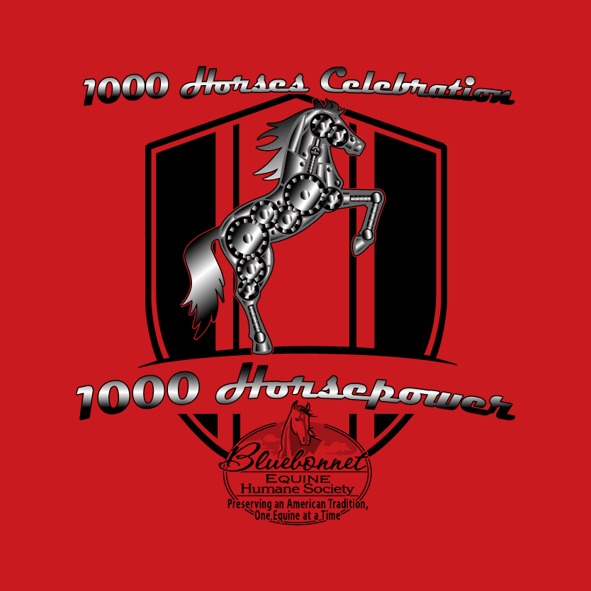 1000 Horses Celebration - 1000 Horse Power! shirt design - zoomed