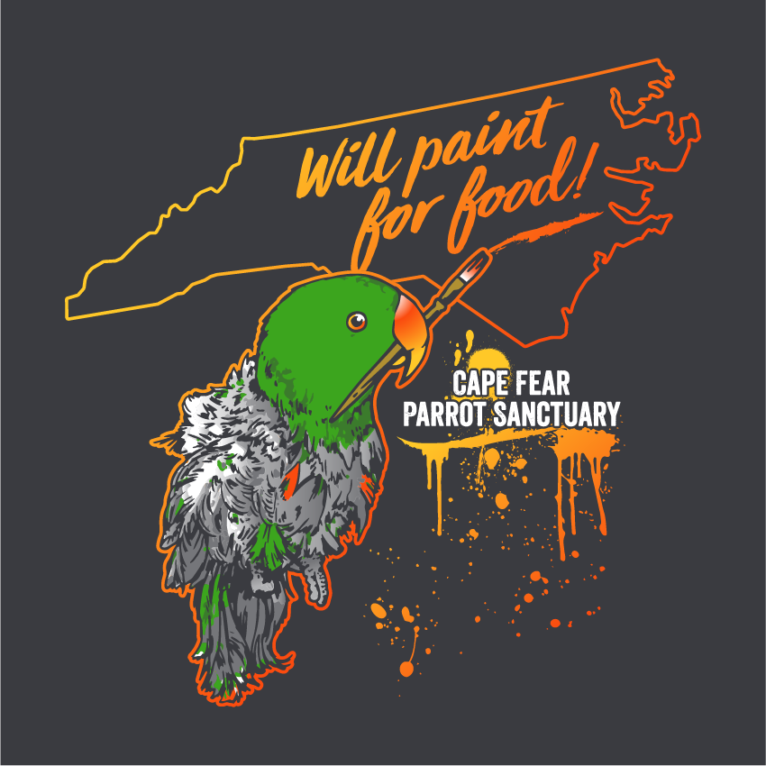 Cape Fear Parrot Sanctuary shirt design - zoomed