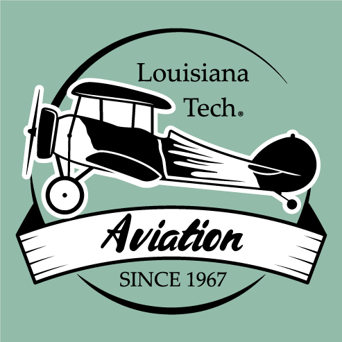 LA Tech Women in Aviation shirt design - zoomed