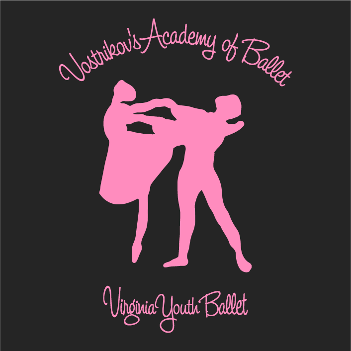 Virginia Youth Ballet fall fundraiser V neck t-shirt shirt design - zoomed
