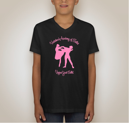 Virginia Youth Ballet fall fundraiser V neck t-shirt Fundraiser - unisex shirt design - back